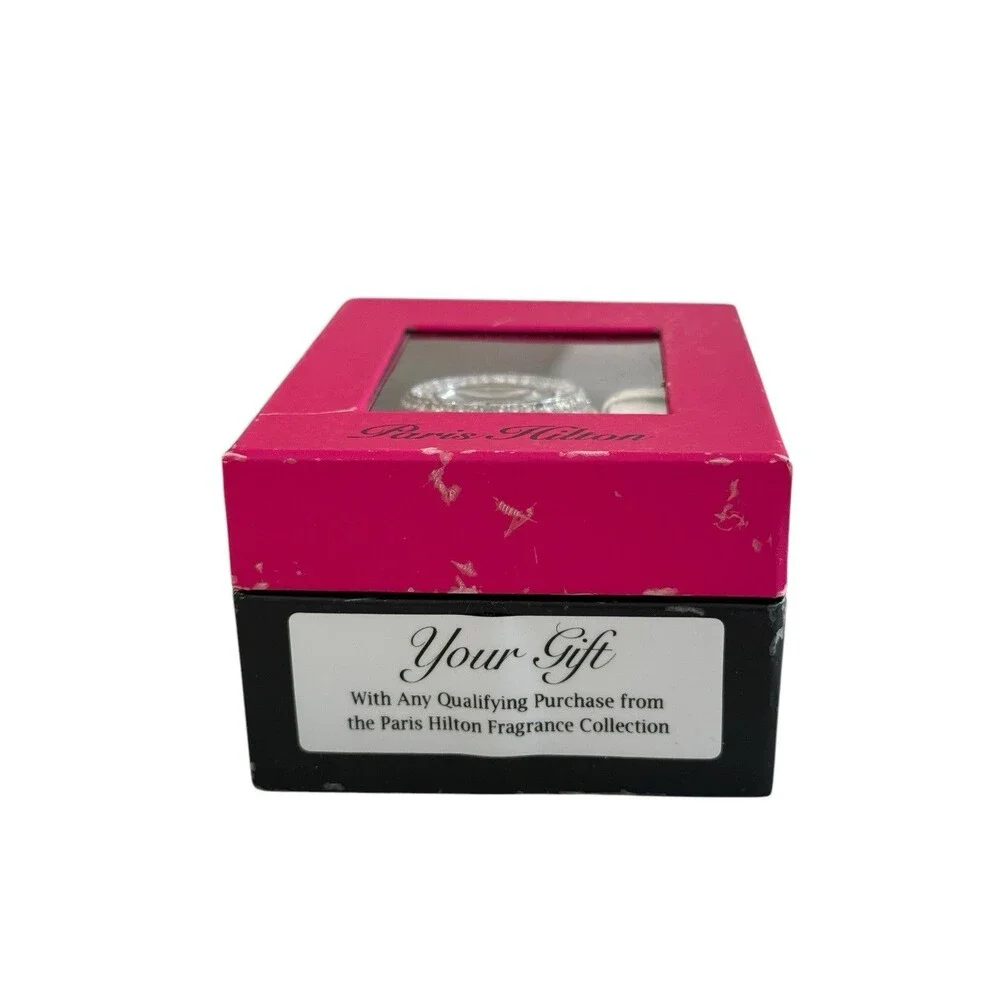 PARIS HILTON FRAGRANCES SILVER CRYSTAL WATCH NEW! Y2K See Description